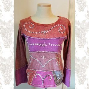 KPC Embroidered Patchwork Top Large